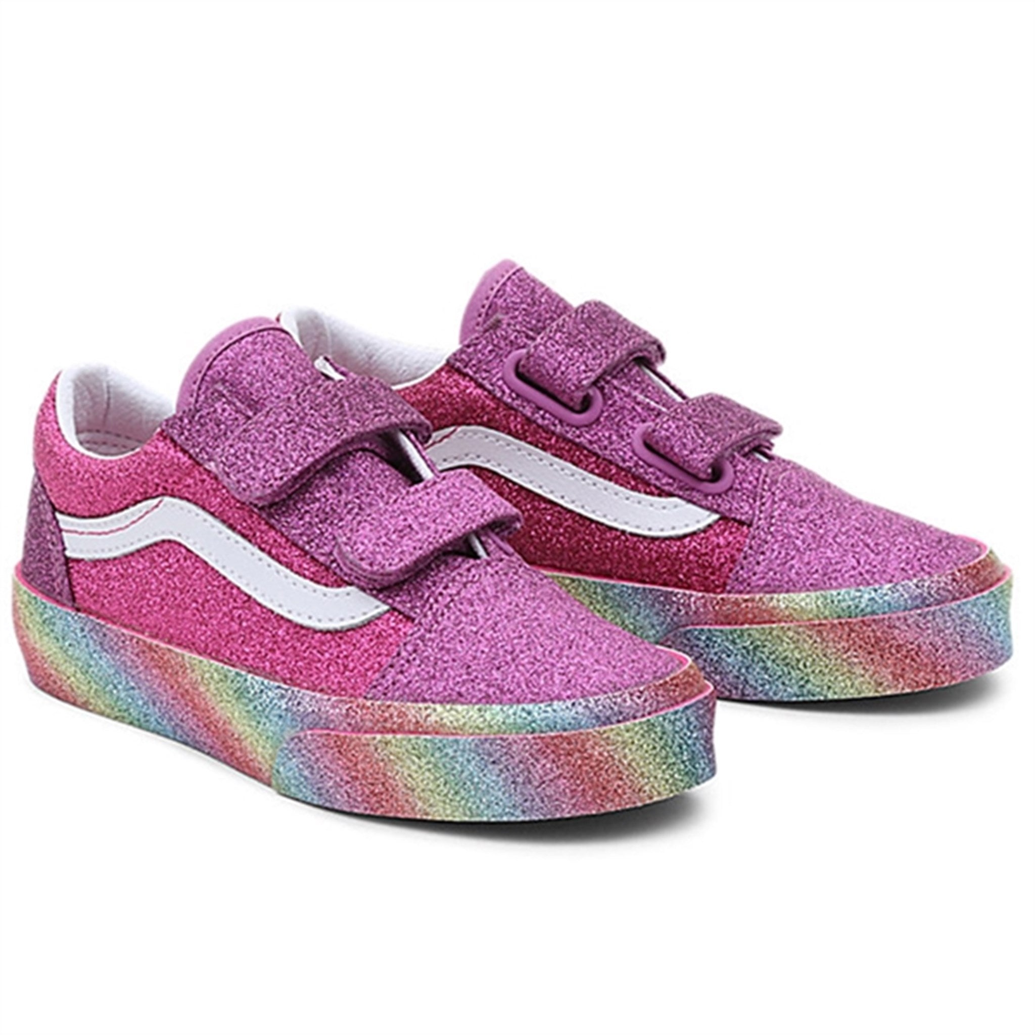 VANS UY Old Skool V Sneakers Glitter Rainglow Pink/Multi