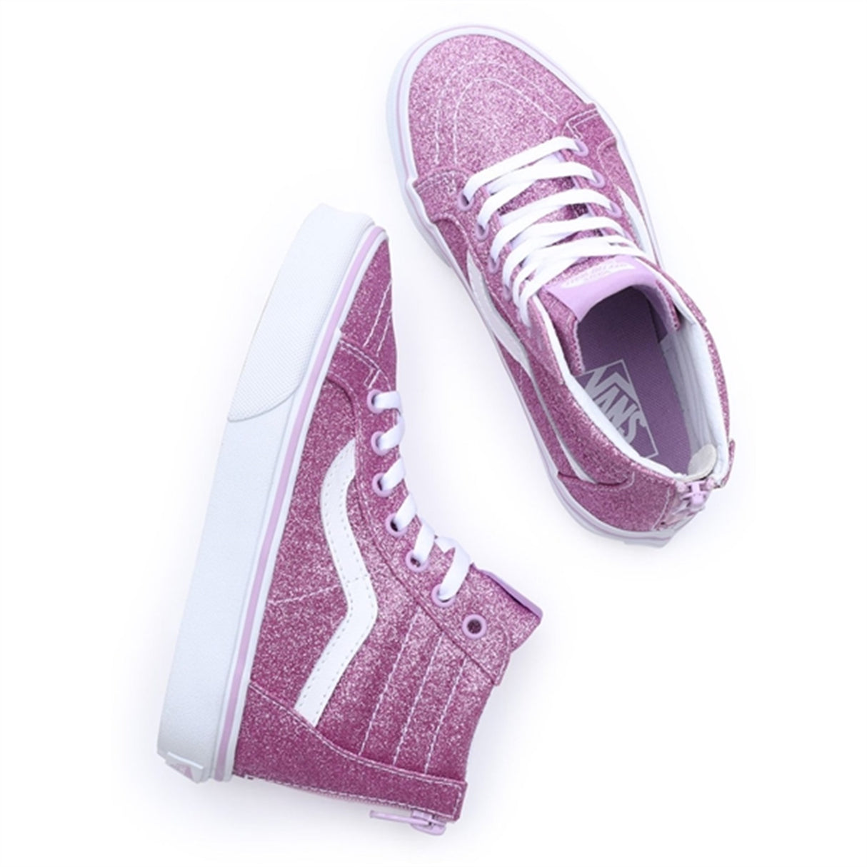 VANS Uy Sk8-Hi Zip Glitter Lilac Sko 2