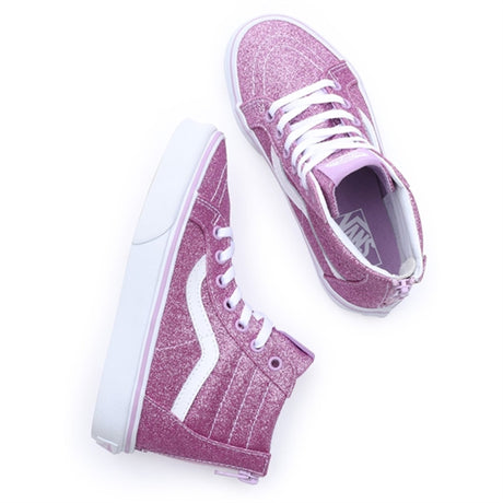 VANS Uy Sk8-Hi Zip Glitter Lilac Sko 2