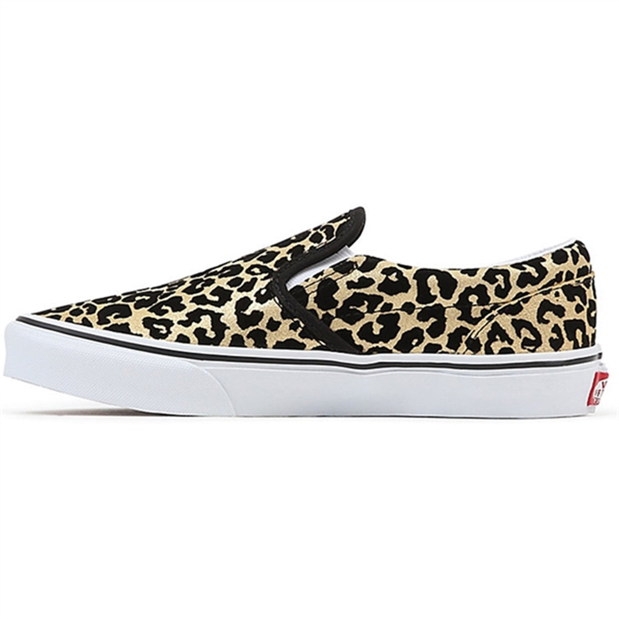 VANS JR Classic Slip-On Sneakers Flocked Leopard Black/True White