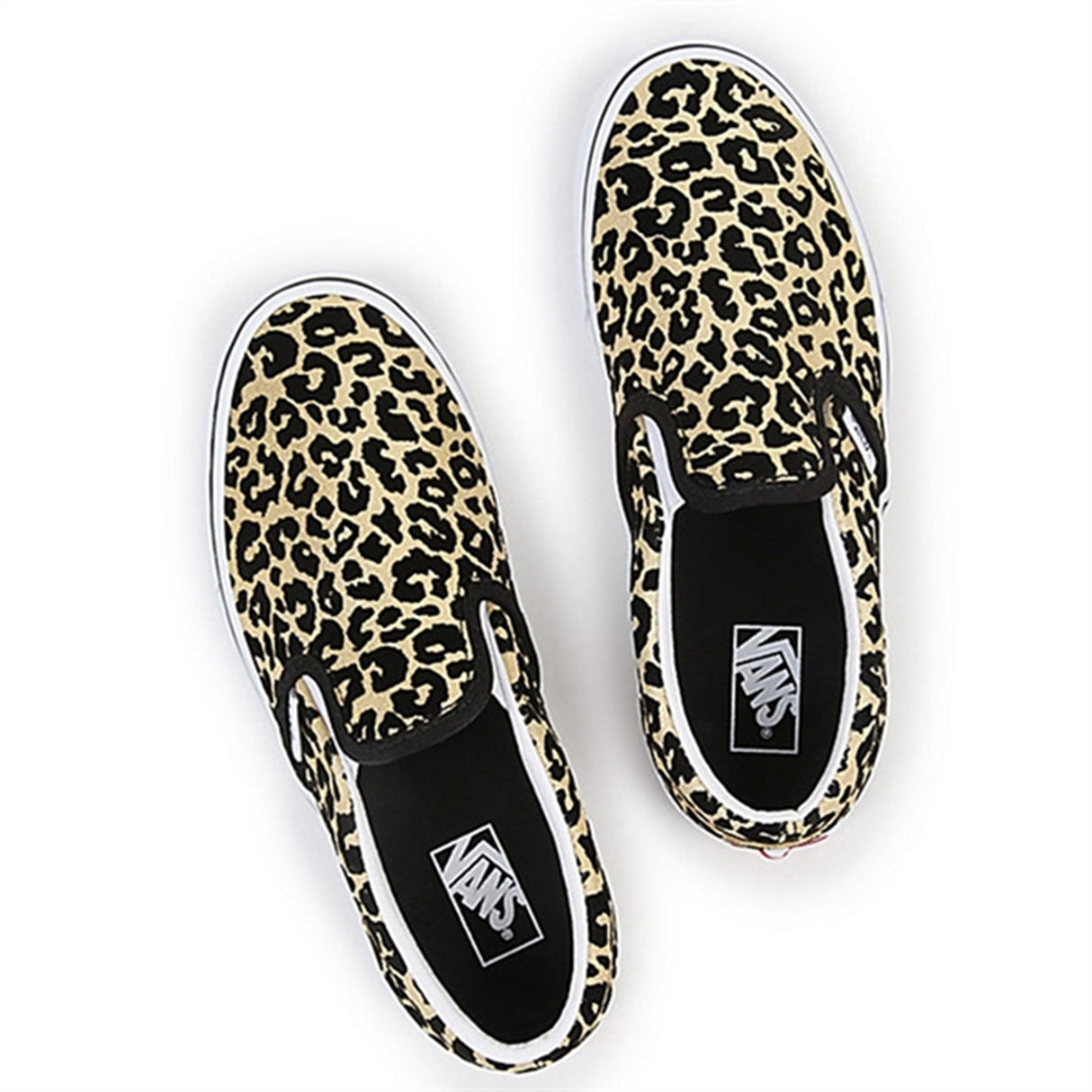 VANS JR Classic Slip-On Sneakers Flocked Leopard Black/True White