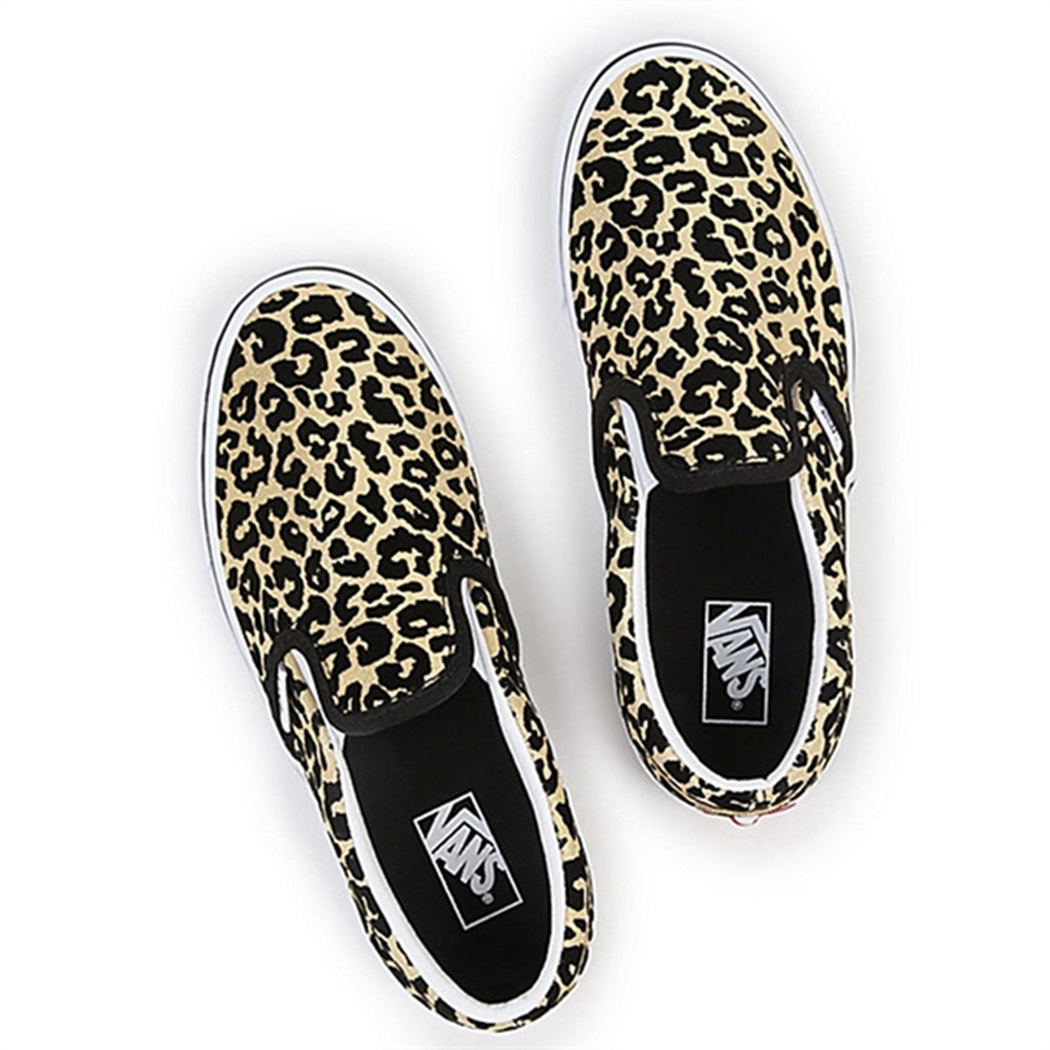 VANS JR Classic Slip-On Sneakers Flocked Leopard Black/True White 4