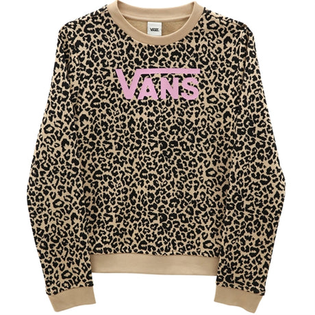 VANS Leopard Spot Crew Sweatshirt Taos Taupe