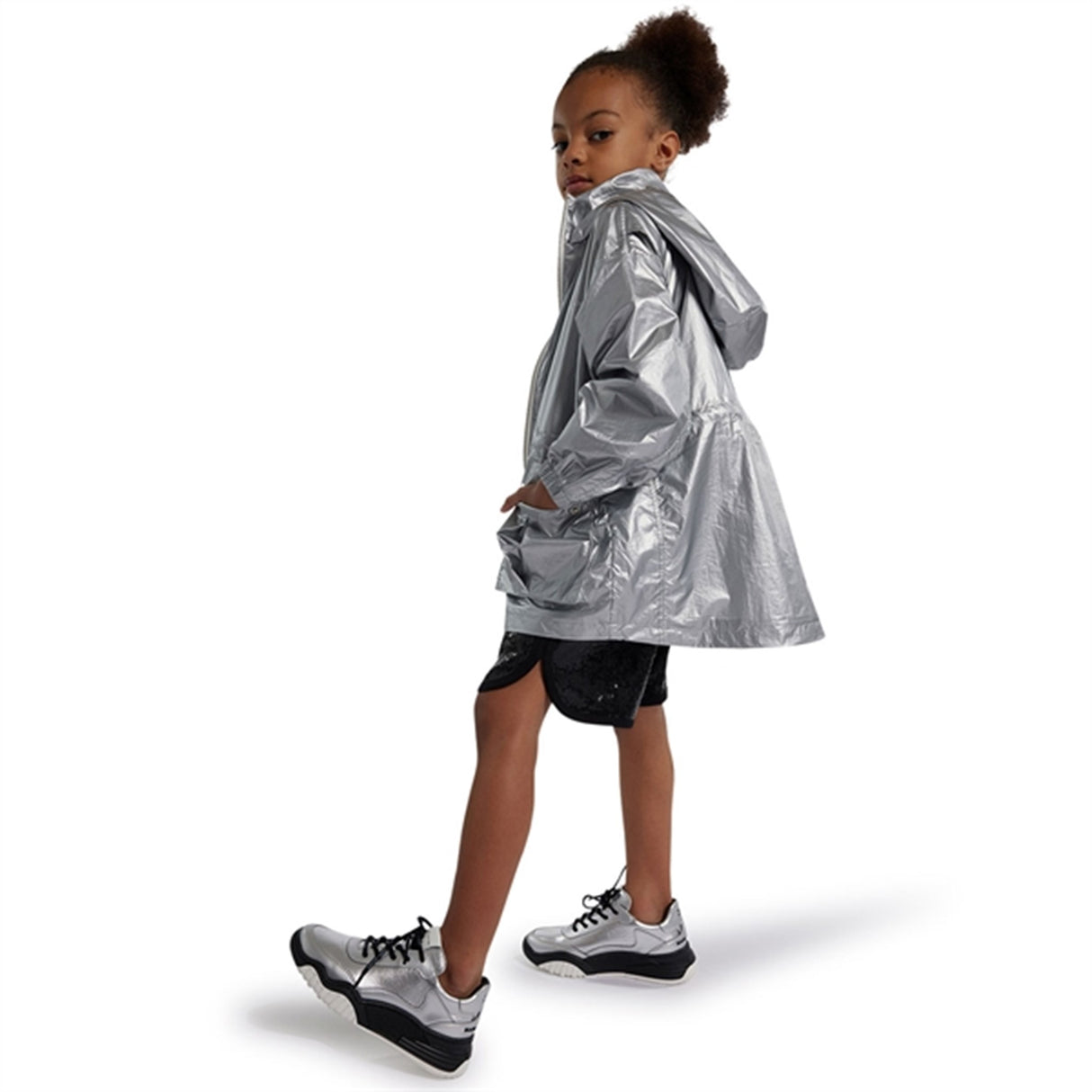 Little Marc Jacobs Light Grey Hooded Windbreaker