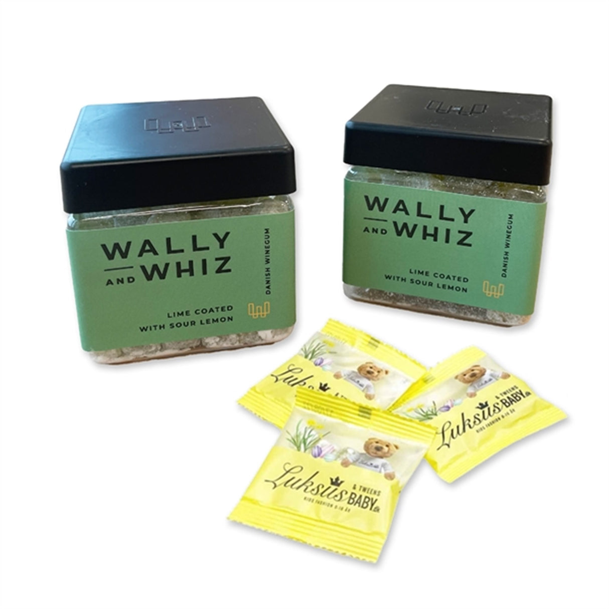 Luksusbaby Wally and Whiz Vingummier m/Lime og Sur Citron