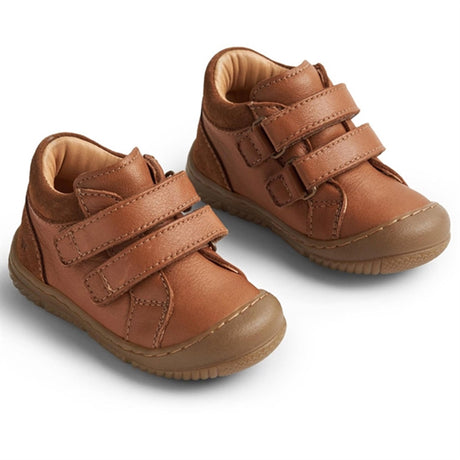 Wheat Sko Double Velcro Ivalo Cognac