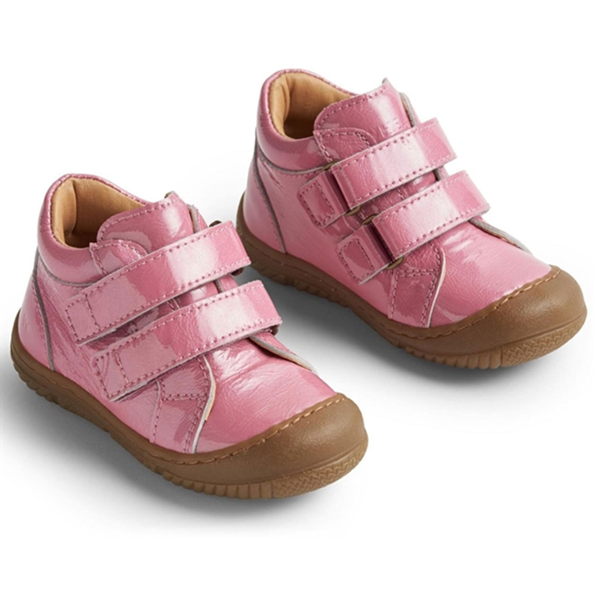 Wheat Sko Double Velcro Ivalo Patent Pink