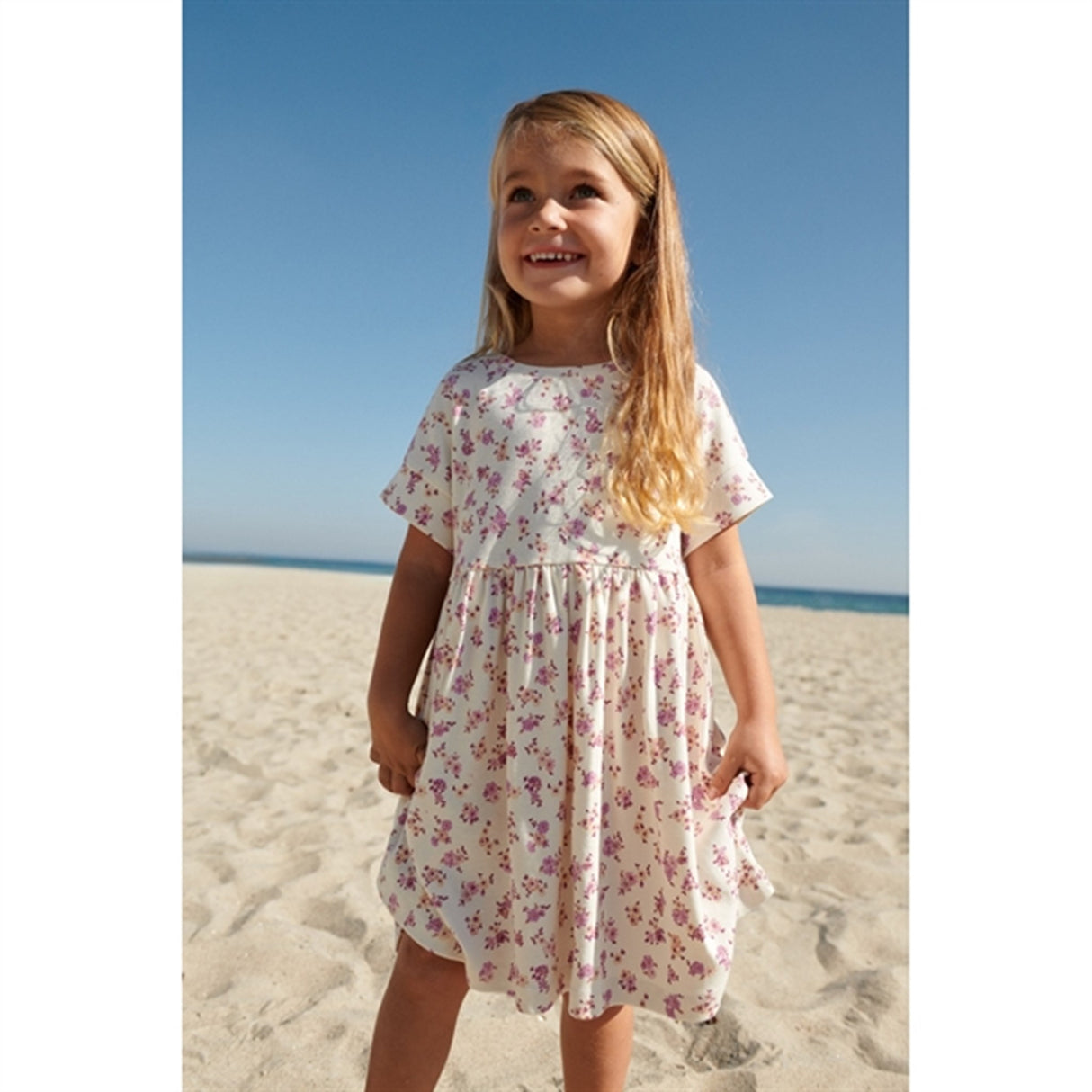 Wheat Shell Flowers Jersey Kjole Emilie 4