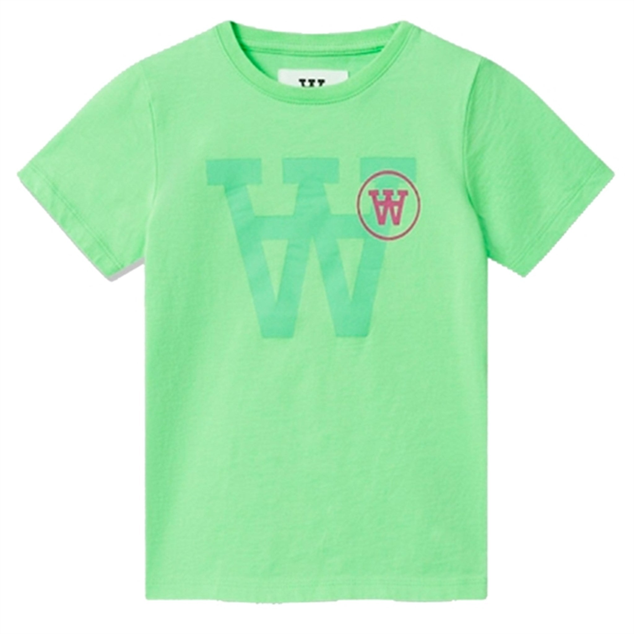 Wood Wood Pale Green Ola Tonal Logo T-shirt