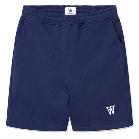 Wood Wood Navy Vic AA Jogger Shorts