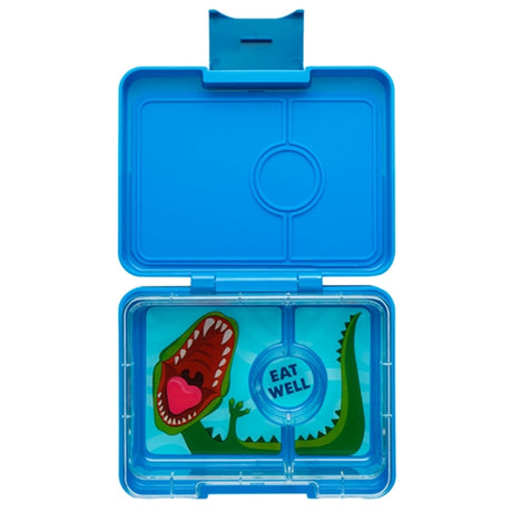 Yumbox Snack 3 Rum Madkasse Surf Blue/Dinosaur