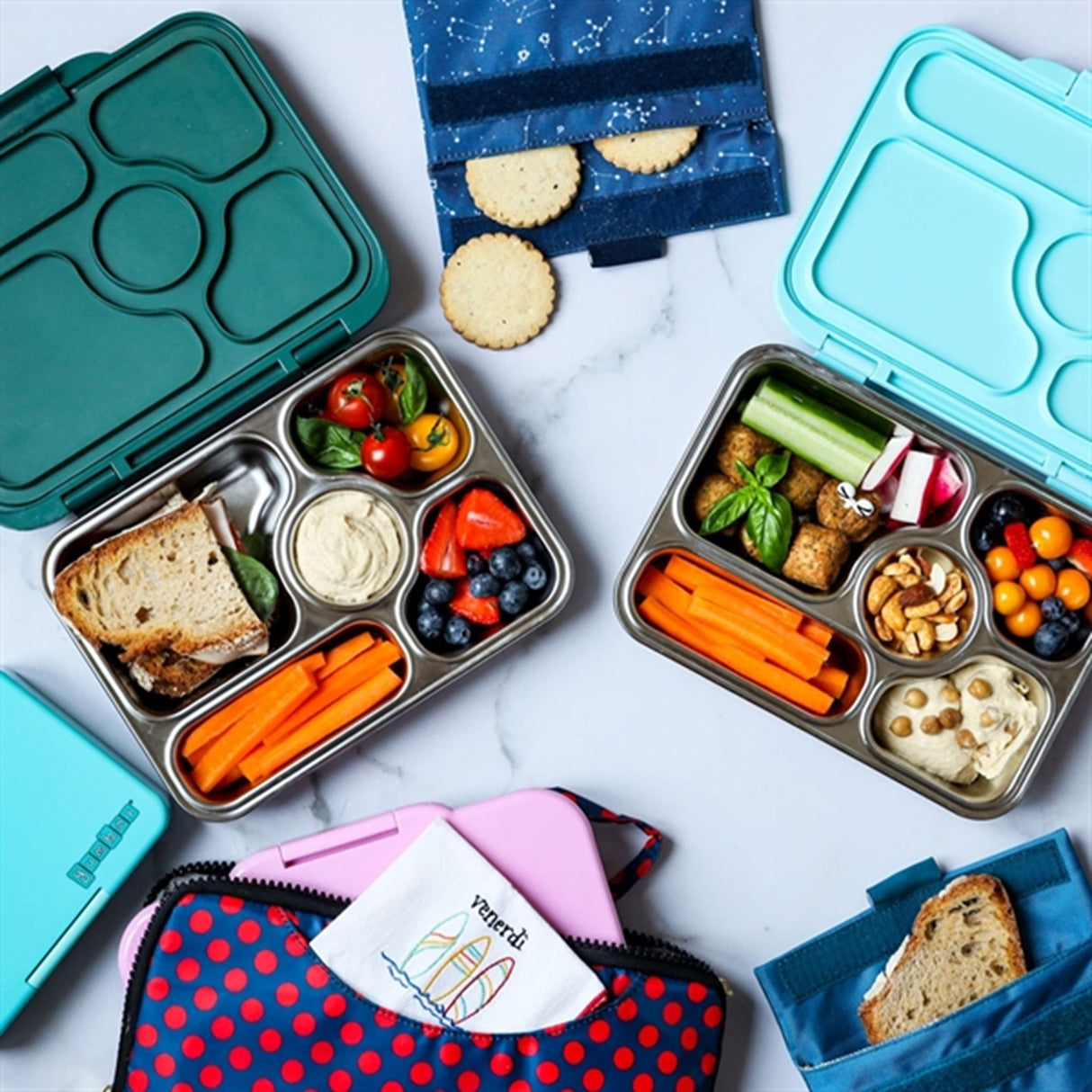 Yumbox Presto Stainless Steel Madkasse Tulum Blue 2